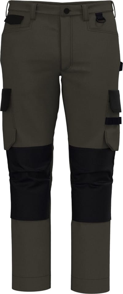 WK. Designed To Work Tweekleurige heren werkbroek WK742 - Dark Khaki / Black - 42 NL (36 FR)