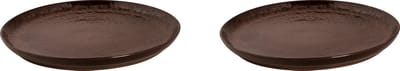 Palmer - Bama Copper - Bord - 2 stuks - ø 27 cm - Koperkleurig - Stoneware - Bordenset