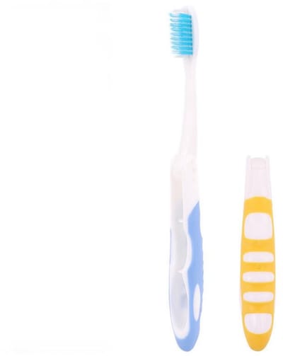 Opvouwbare zachte reistandenborstel - 2-pack - Ideaal voor reizen, kamperen en wandelen - Opvouwbare tandenborstel - Draagbaar voor op reis - Opbergruimte voor op reis - Zacht voor extra bescherming van uw gevoelige tandvlees