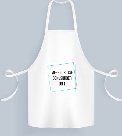 Akyol - meest trotse bonusbroer ooit Keukenschort - Broer - trotse bonusbroer - verjaardagscadeau - verjaardag - cadeau - cadeautje voor broer - broer artikelen - kado - geschenk - gift - 82 bij 71 cm
