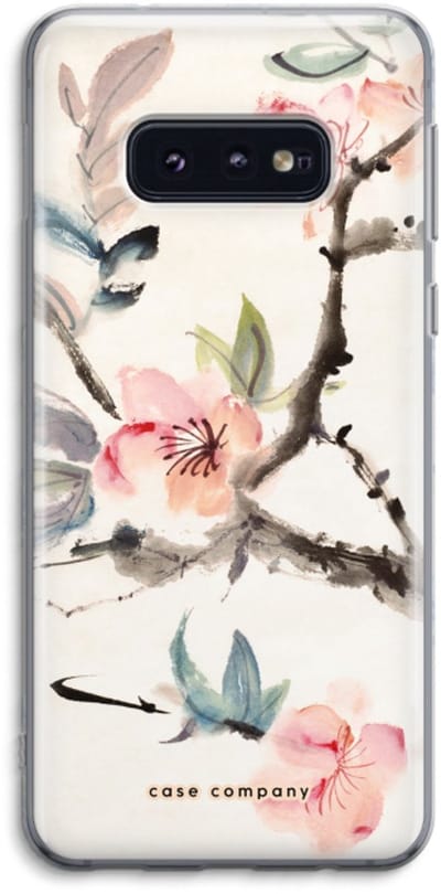Case Company® - Hoesje geschikt voor Samsung Galaxy S10e hoesje - Japanse bloemen - Soft Cover Telefoonhoesje - Bescherming aan alle Kanten en Schermrand