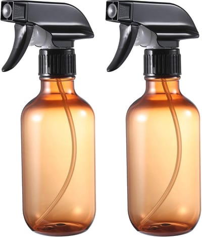 Bruine spuitflessen voor planten en haar - 300 ml kunststof verstuivers met verstelbare sproeikop