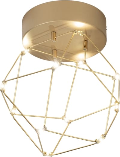 Lumidora Plafondlamp 74976 - Plafonniere - VUURVLIEGJE - Ingebouwd LED - 4.0 Watt - 300 Lumen - 2700 Kelvin - Goud - Messing (kleur) - Metaal