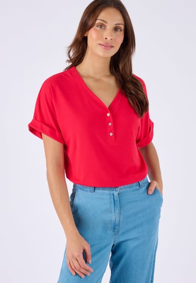 Damart - Climatyl vloeiende top, in jerseytricot - Dames - Roze - XS