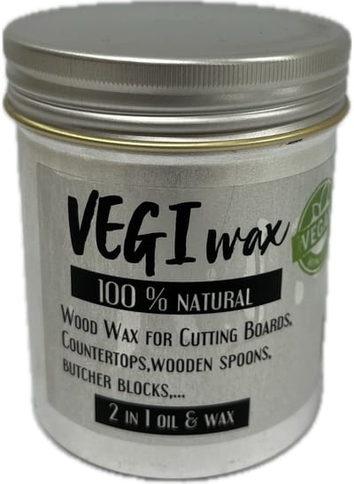 VEGIWAX - Vegan Houtwas voor snijplanken, aanrechtbladen en lepels - 200 ml