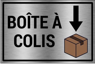 Boîte à colis bord - gecoat brushed aluminium - grijs zwart | 30 x 20 cm