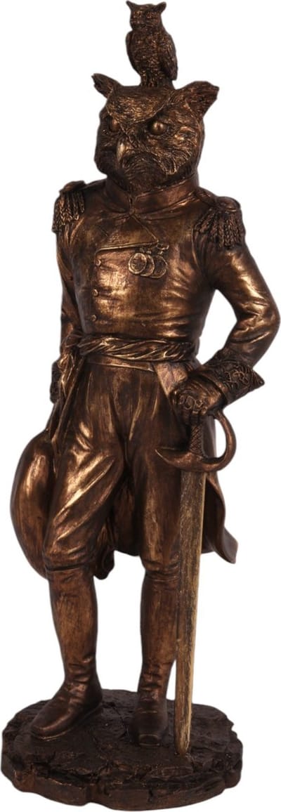 Baroque - Decoratief beeld of figuur - Gentleman bronzen vogel resin 38 cm - 38x13.5x13 - Polyresin