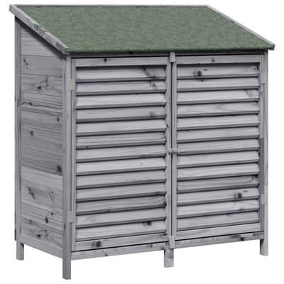vidaXL - Tuin - Shed - met - dak - Grijs - 106 - x - 56 - x - 113,5 - cm - Massief - Vurenhout