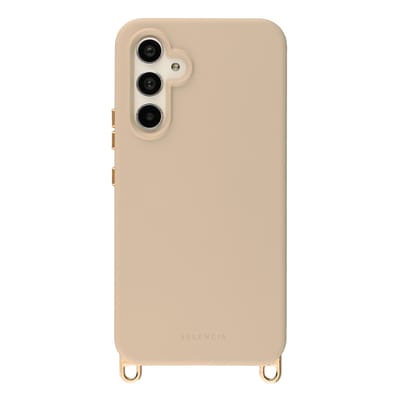 Selencia Hoesje - Geschikt voor Samsung Galaxy A54 (5G) - Rivièra Backcover met Magnetische Ring met afneembare haakjes - Milky Latte