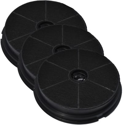AllSpares Koolstoffilter (3 St.) voor afzuigkappen geschikt voor ATAG ACC917-31028 - ETNA 34468 - Pelgrim KF67 (Ø193mm)