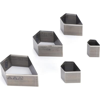 5 Stuks Leer Die-Cutting Gereedschap Mes DIY Geometrische Vormen Ambachtelijk Pons Snijder Vorm gray