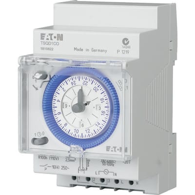 Eaton analoge 24-uurs kwarts tijdschakelklok voor DIN-rail montage TSQD1CO - 167390