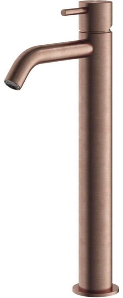 Hotbath Archie - Wastafelmengkraan - zonder Waste - Hoog - Geborsteld Koper PVD - Opbouw - Messing