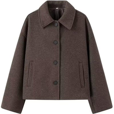 Damesmode Met Zakken Bruin Enkelrijige Jassen Vintage Reverskraag Lange Mouwen Vrouwelijke Chic Dames Outfits S bruin