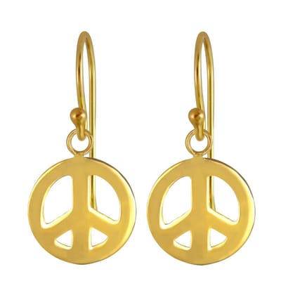 WeLoveSilver - oorhangers - vredesteken - gold plated - 925 zilver