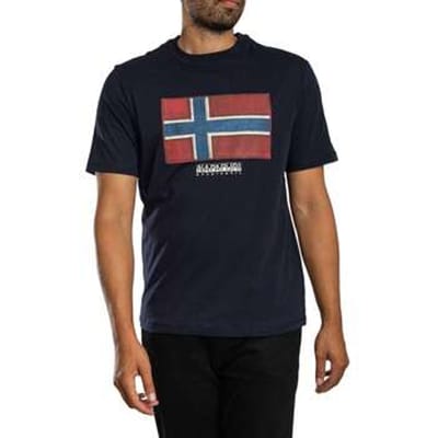 T-shirt Korte Mouw Napapijri Vlag Tiki T-shirt