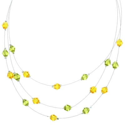 Behave - Ketting met groene en gele kralen - Modeaccessoire voor zomerse looks"