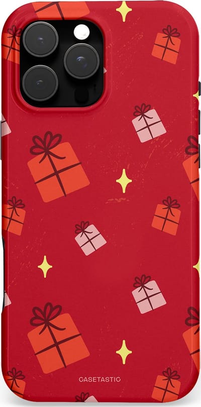Casetastic Hoesje Geschikt voor Apple iPhone 16 Pro Max Magsafe - Stijlvolle Beschermende Duo-layer Case - Rode Sinterkerst Cadeaus