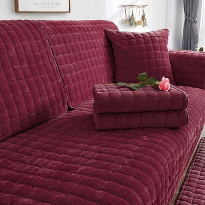 Zachte pluche bankhoes bankkussen universele bankhoezen vier seizoenen antislip winter bankkussenhoes 70*70CM