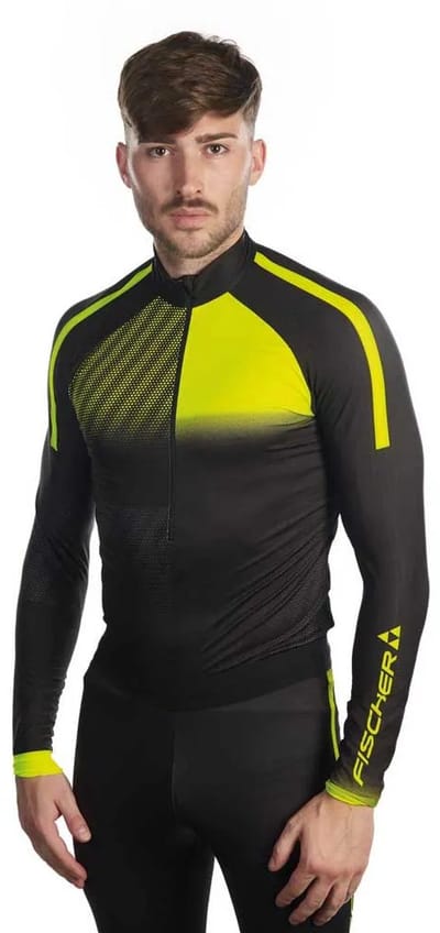 Fischer Dynamic 2.0 Half Rits Lange Mouw T-shirt Zwart M Man