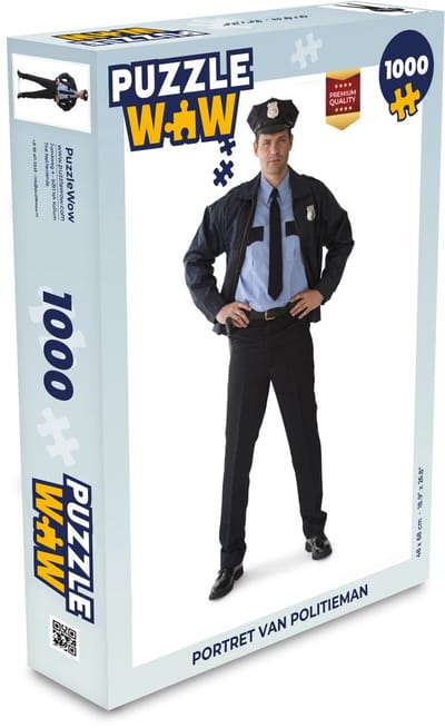 Puzzel Portret van politieman - Legpuzzel - Puzzel 1000 stukjes volwassenen