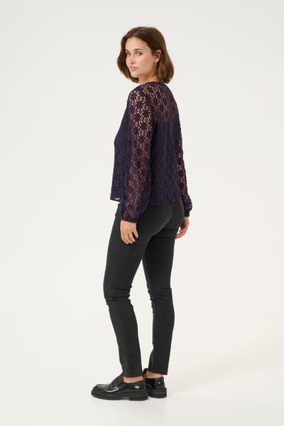 Blouse met lange mouwen Regular fit Dawn Purple