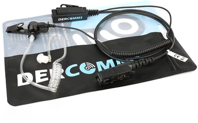 DerComms® Heavy duty oortje voor Motorola portofoons DP2400 (E), DP2600 (E), DP3441 (E), MTP3250, XPR3300, P6620, MotoTRBO R5
