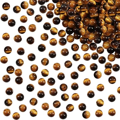 200 stuks 4mm Natuurlijke Edelsteen Kralen Tijgeroog Ronde Losse Kralen met Gat voor Sieraden, Armbanden en Kettingen maken
