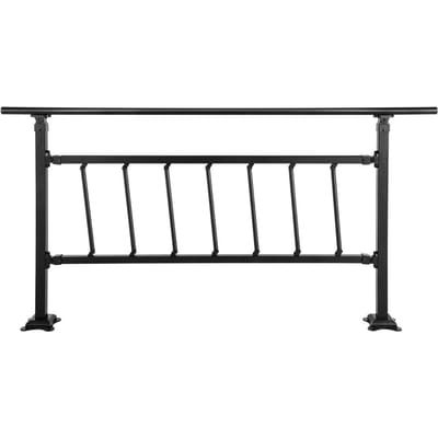 Garde-corps d'escalier extérieur, Convient pour 1 à 4 marches, Garde-corps de transition en fer forgé, Garde-corps d'escalier extérieur réglable, Garde-corps pour marches en béton avec