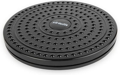 Kern Twister - Buiktrainer Draaischijf - Core Training - Voetmassage Noppen - 28 cm Diameter - Zwart