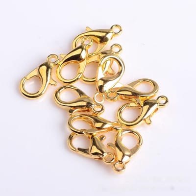 100x Karabijnhaken Goud 21mm - Metalen Sluitingen voor Sleutelhangers en Sieraden