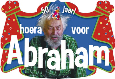 Witbaard - Huldebord - Hoera Abraham 50 jaar