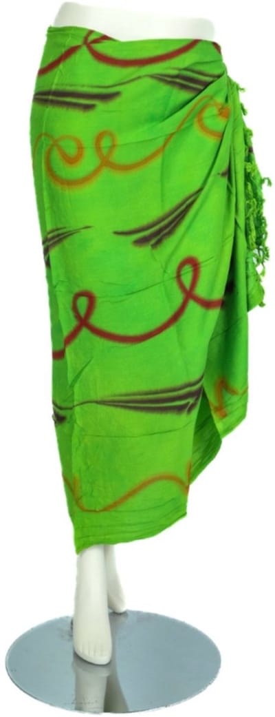 Sarong - 164 - golven - groen van Om Namaste - Pareo Saunadoek Wikkeljurk