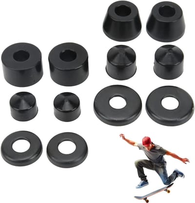 Shock Absorber voor Skateboard en Longboard, PU Zwart Schokbestendige Pad en Vervangingsbushings voor Trucks