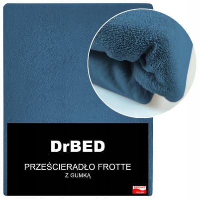 DrBED - Frotte Hoeslaken - 120x200 cm - Donkerblauw - Ademend - Anti-Pilling
