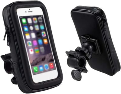 Telefoonhouder - Telefoontas voor aan het stuur - Speciaal ontworpen waterdichte telefoonhouder - 360° verstelbare telefoonhouder - Met clip - Telefoonhouder voor op de fiets - Geschikt voor scooters, motoren, elektrische fietsen en gewone fietsen