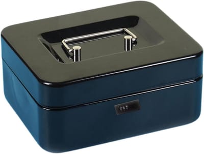 Kluis Box - Geldkistje - Waardevolle Spullen - Combinatieslot - 20 cm Breed - Zwart