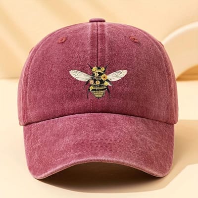 Een Modieuze Honingbijenprint Baseballpet Die Veelzijdig Is Voor Buitenrecreatie, Eendensnavelpet, En Reismuts Adjustable brown