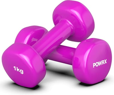 Vinyl Dumbbells Set (2 x 1 kg) - Perfect for Gymnastics, Aerobics, and Pilates