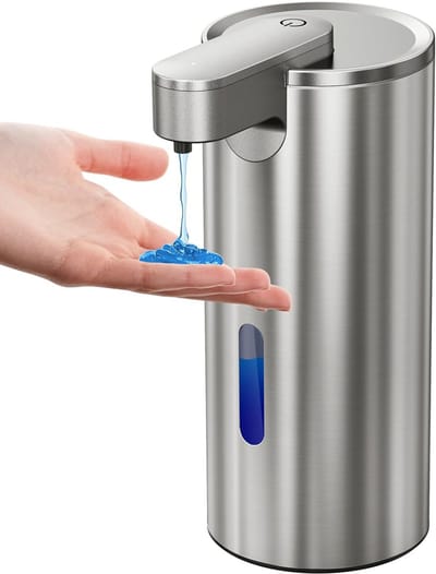 340ml Automatische Zeepdispenser - Roestvrijstalen Contactloze Zeepdispenser - Handzeepdispenser - Infraroodsensor Met 3 Instelbare Niveaus