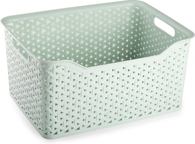 Plasticforte opbergmand/kastmandje - 18 liter - mintgroen - kunststof - 29 x 39 x 19 cm