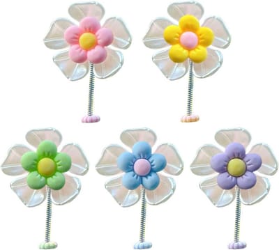 Set van 5 Bloem Decoraties voor Auto Interieur Dashboard en Bureau