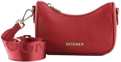 Bogner Leren Schoudertas Avondtas Pontresina Lora Shoulderbag Samba Rood
