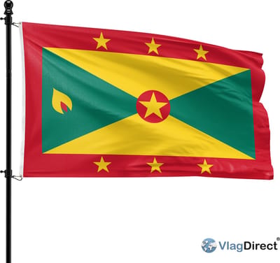 VlagDirect - Grenadiaanse vlag - Grenada vlag - 90 x 150 cm