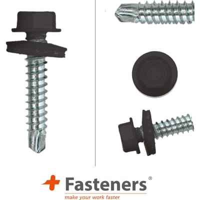 PGB-FASTENERS | Zelfborende schroef bp1 4,8x35 Zn R8019 | Damwandschroef