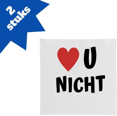 Akyol - love u nicht brillendoekjes - Nicht - de liefste nicht - verjaardag - cadeautje voor nicht - nicht artikelen - kado - geschenk - 17,8 bij 17,8 cm - 2 stuks