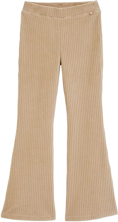 WE Fashion Meisjes velvet flared legging van ribstof