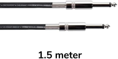 Cordial EI1.5PP Elements Gitaarkabel Rechte Pluggen 1.5 Meter