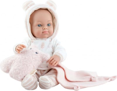 Paola Reina Minipikolines babypop licht meisje met kledij en dekentje 32cm