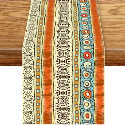 Afrikaanse Tribale Etnische Geometrische Linnen Tafel Runner Huis Tafel Decor Boerderij Keuken Eettafel Runner Vakantiefeest Decor 150x33cm